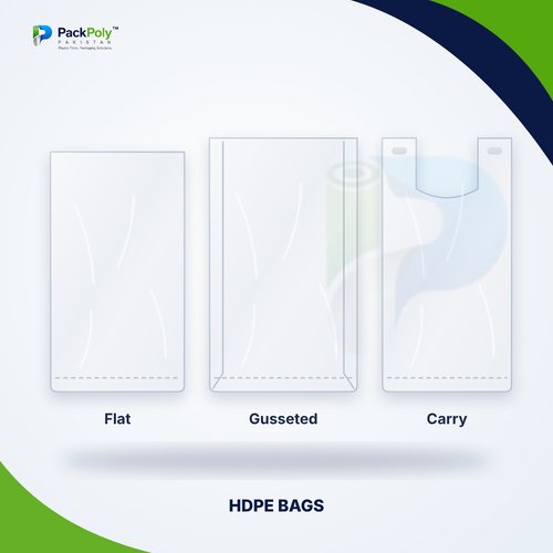 HD Transparent Bags (HDPE) – Flat, Gusseted & Shopper Bags