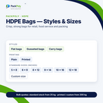 HD Transparent Bags (HDPE) – Flat, Gusseted & Shopper Bags