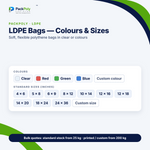 LDPE Transparent Bags – Clear Polythene Bags, Any Size