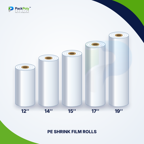 PE Shrink Film Rolls – 12, 14, 15, 17 & 19 Inch